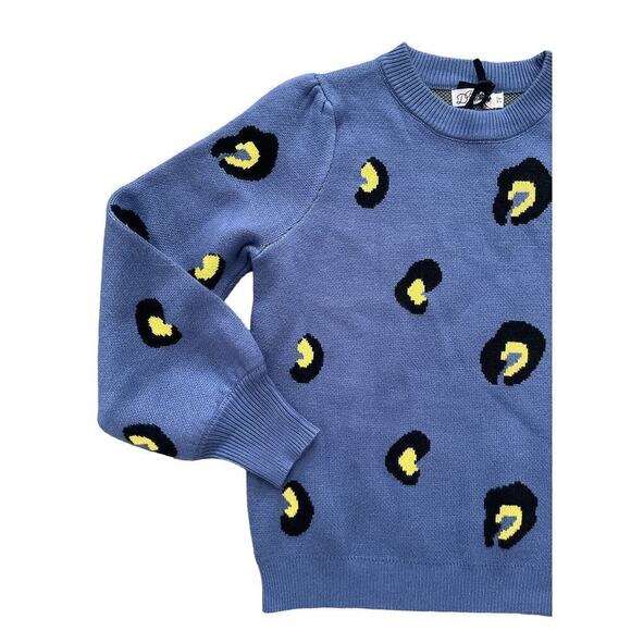 Danna Belle NWT Blue Leopard Sweater 7 - Picture 3 of 6